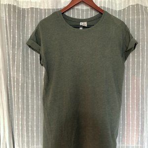 Army Green T-Shirt Dress